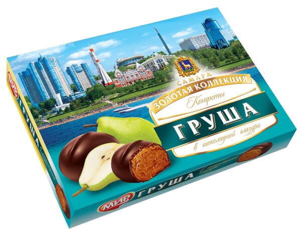 №2 КФ МИР Груша в шоколадной глазури 160г  в Новодвинске
