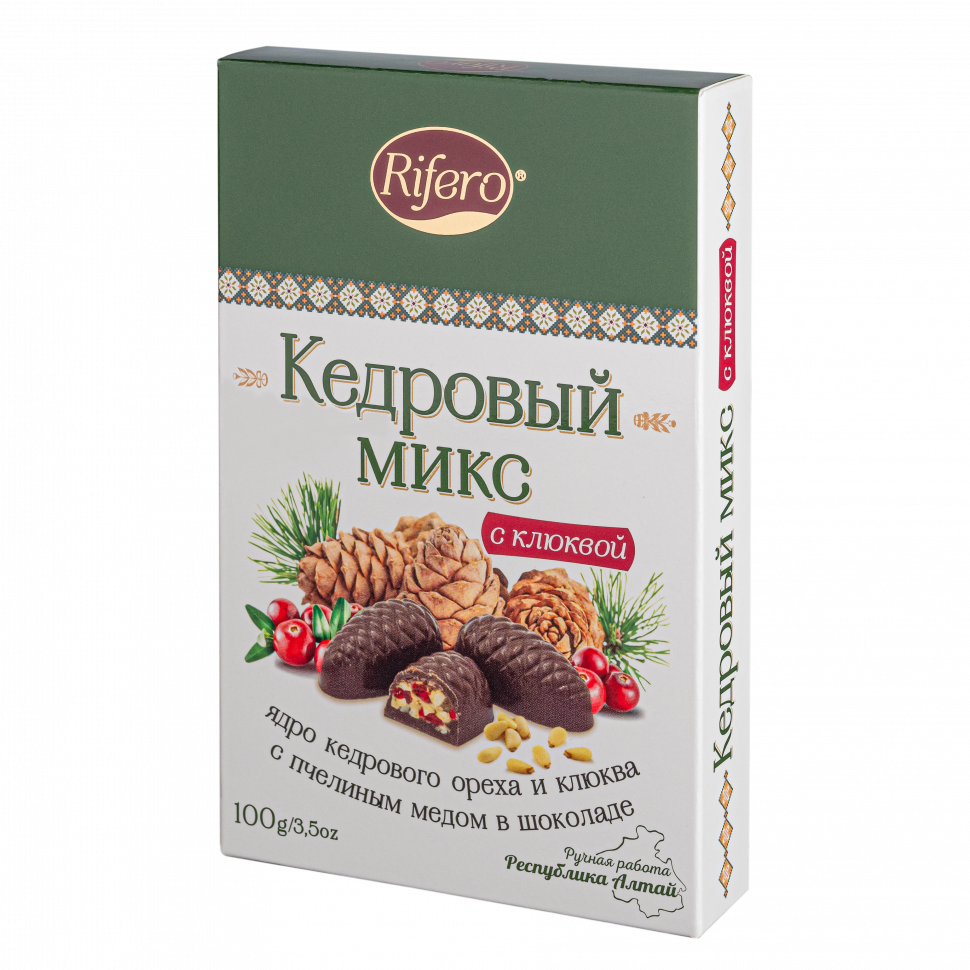  Риф и ко Конфеты "Кедровый микс КЛЮКВА" 100г     в Новодвинске