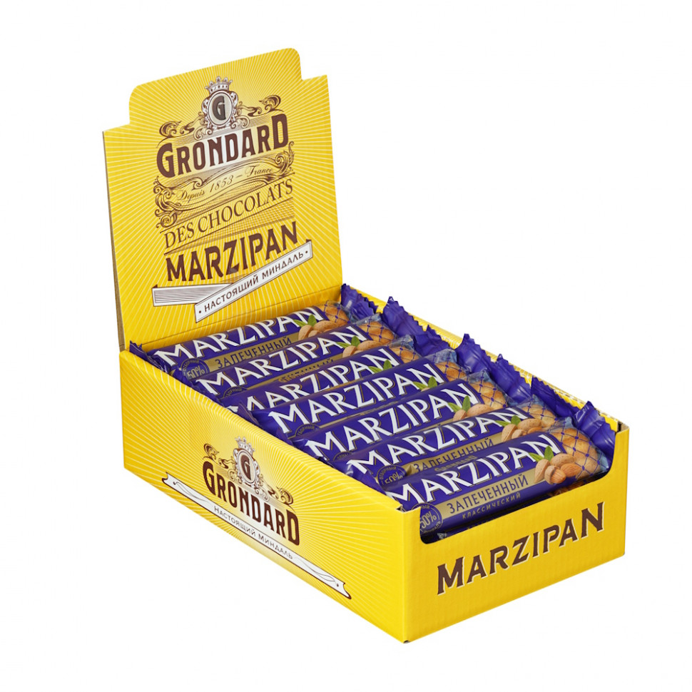  TM Grondard   (11161) Батончики НЕглазированные Марципановые Запечённые, (28шт по 40г)    в Новодвинске