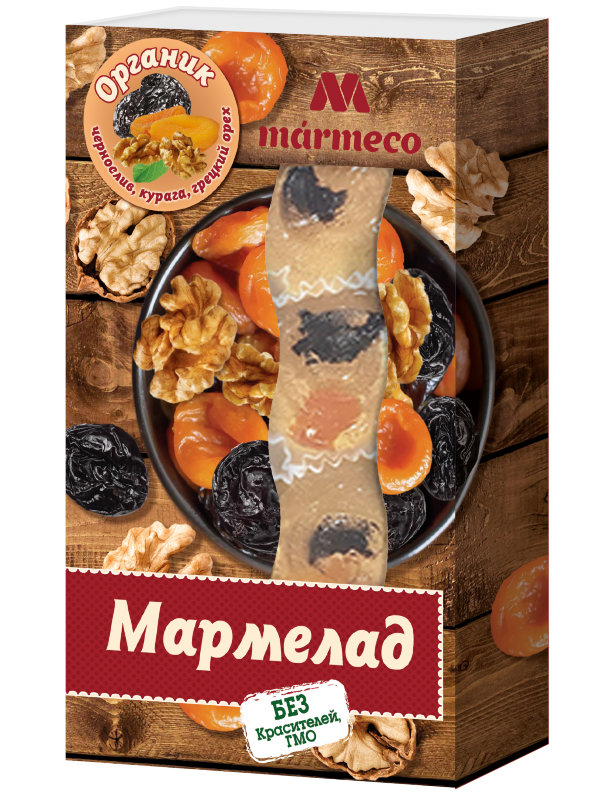 №2 Мармелад "Органик"  Курага, Чернослив, грецкий орех, 180г  в Новодвинске