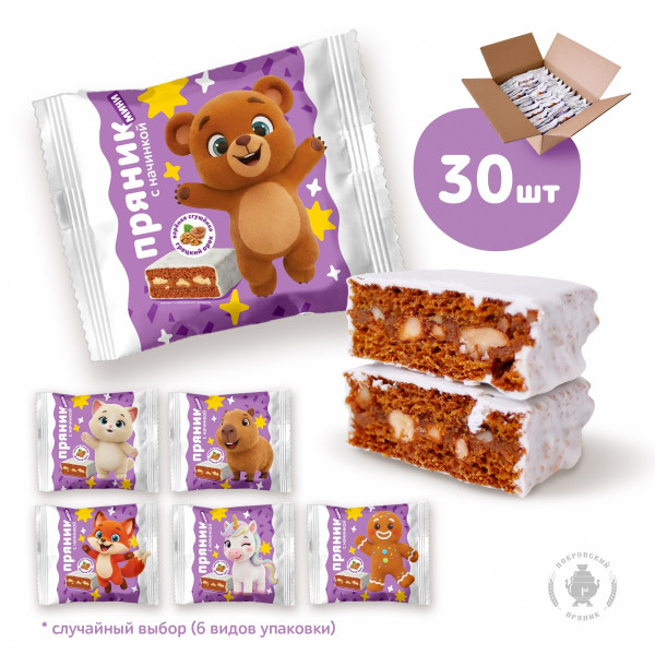 №2 Пряник МИНИ  коробка (30шт по 60г) в Новодвинске