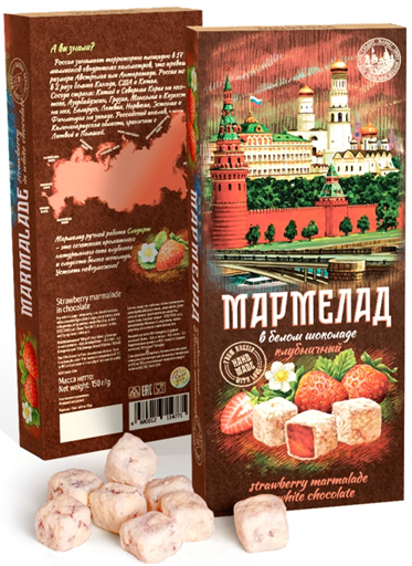  Сладарт Мармелад Клубничный в белом шоколаде, 150г   в Новодвинске